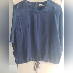 Zara Midnight Blue Top Size M NWT